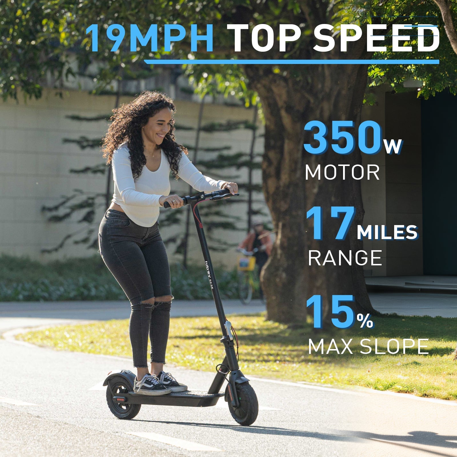 Hiboy Electric Scooter, 10" Tires,17 Miles Range, 430W Peak Motor, 19MPH Speed, Dual Brake System, Electric Scooter for Adults Commuting & Urban Travel