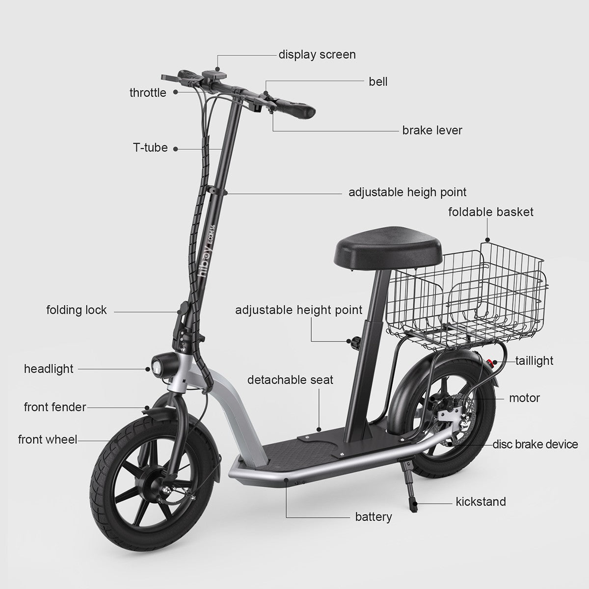 Hiboy ECOM 14 Eco Friendly Fat Tire Electric Scooter Amazon