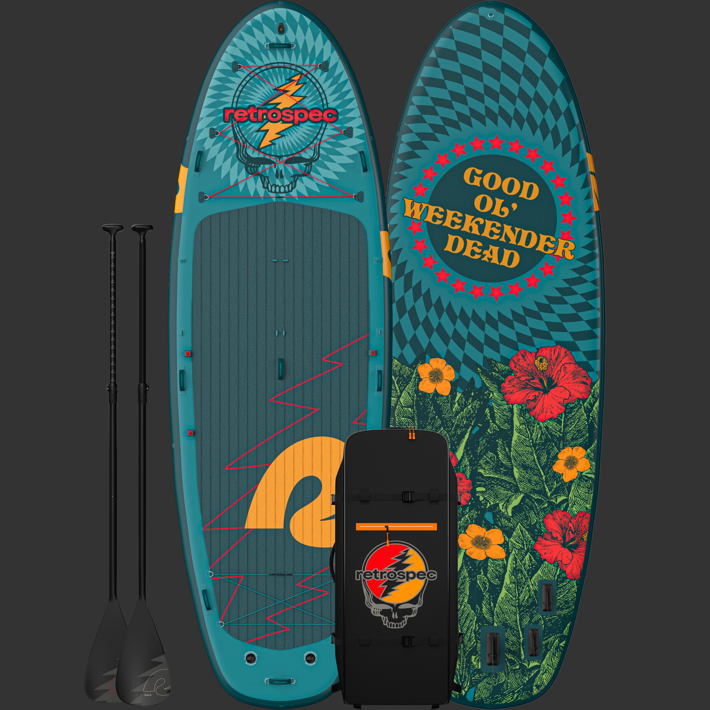 Grateful Dead Weekender Crew XL Multi-Person Inflatable Stand Up Paddle Board 15’