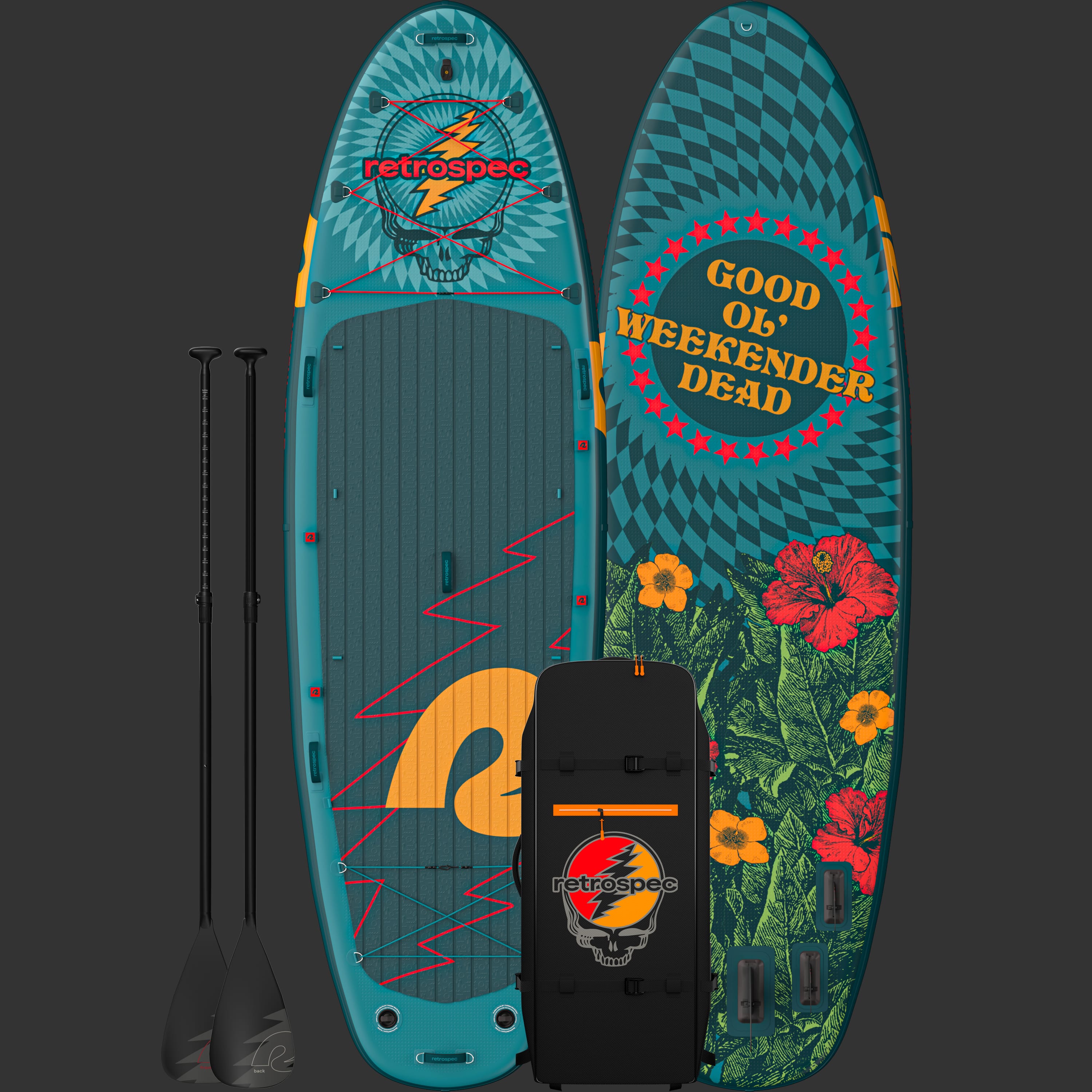 Grateful Dead Weekender Crew Multi-Person Inflatable Stand Up Paddle Board 12’