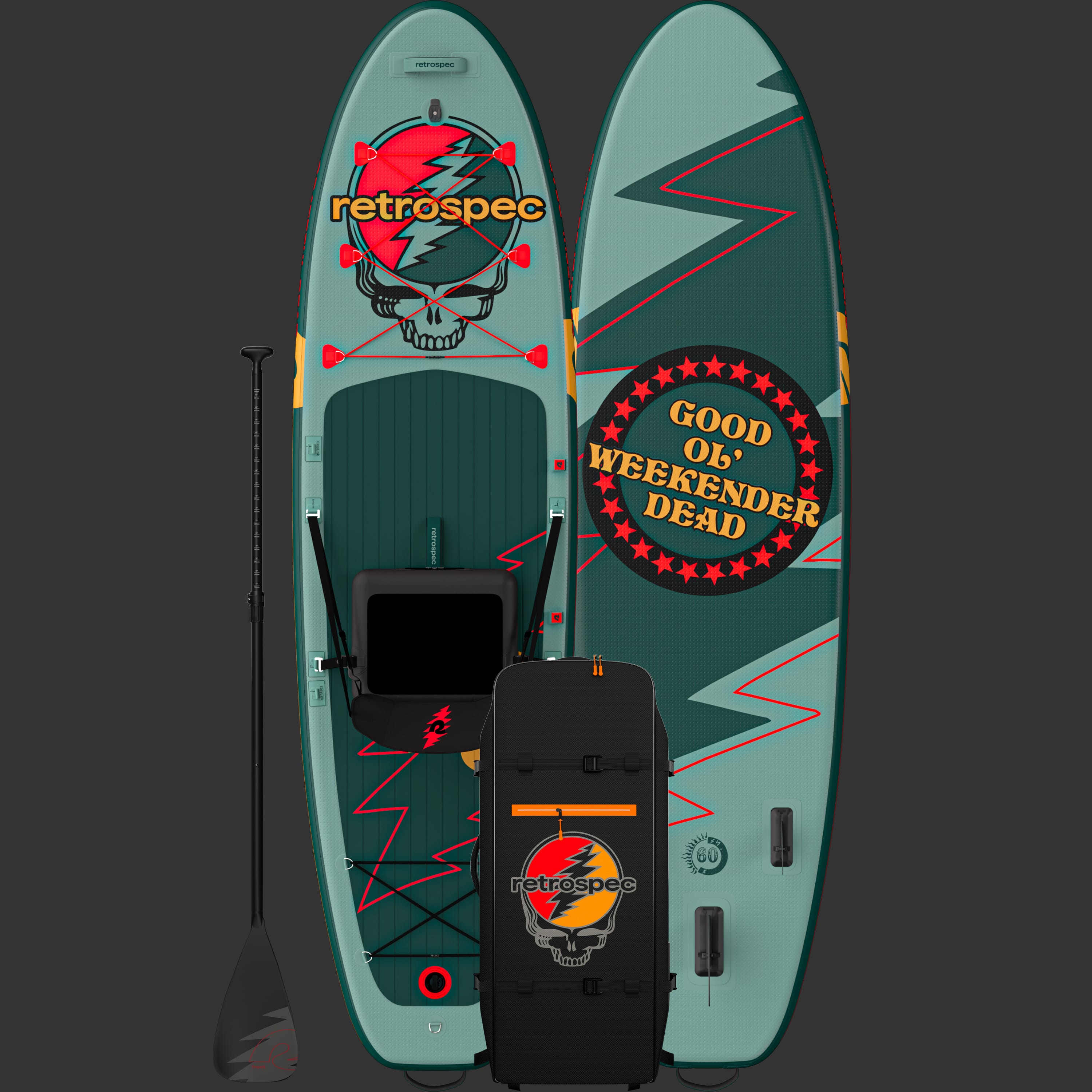 Grateful Dead Weekender Plus Inflatable Stand Up Paddle Board Kayak Hybrid 10'6"