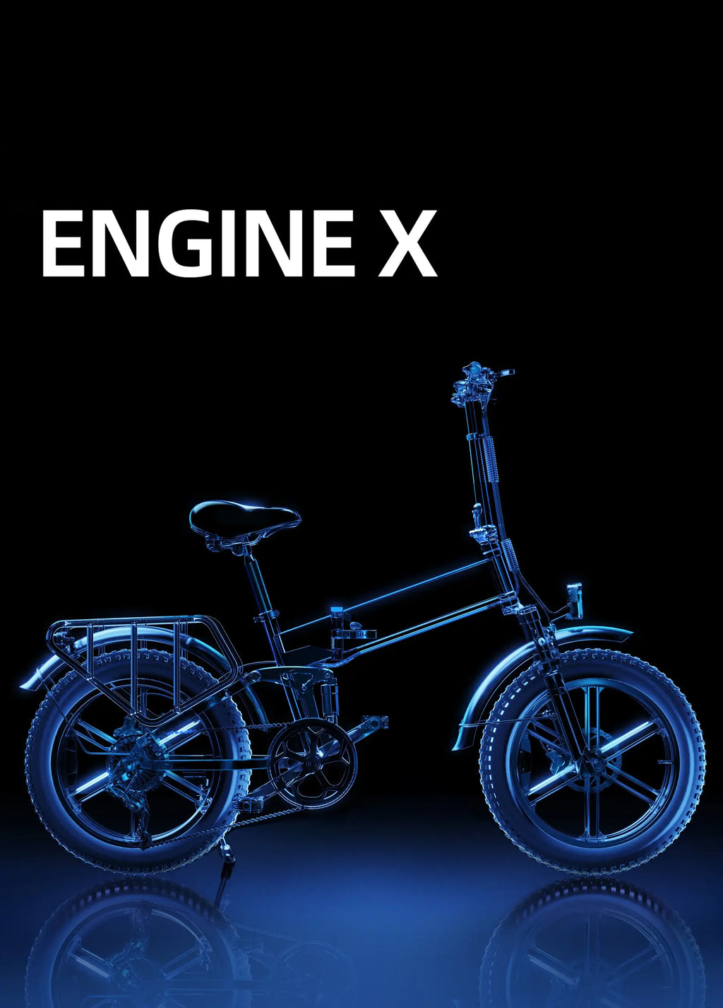 Engine X 100 km Range Max Speed 25 km/h Full Suspension Foldable E-bike