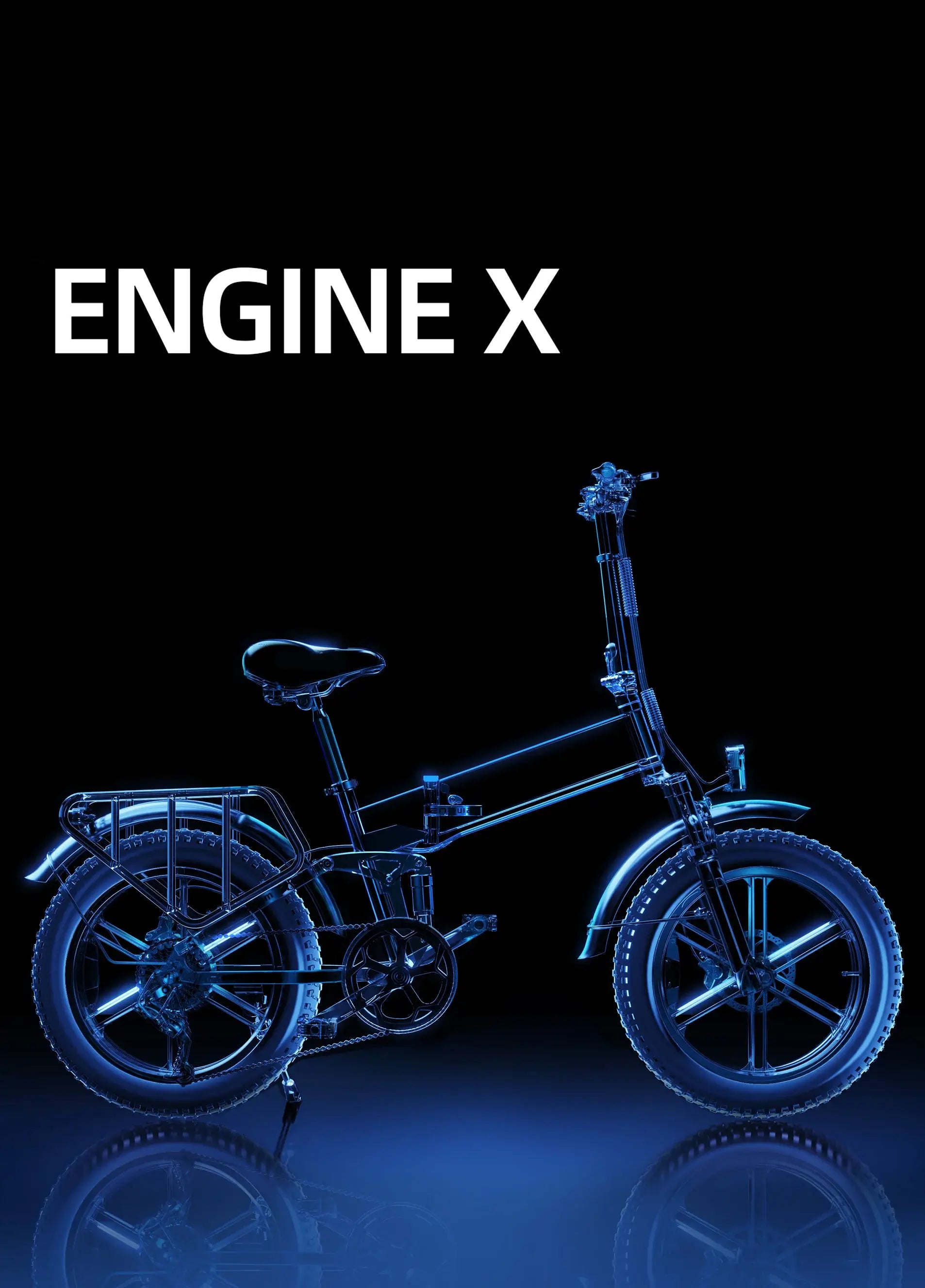 Engine X 100 km Range Max Speed 25 km/h Full Suspension Foldable E-bike