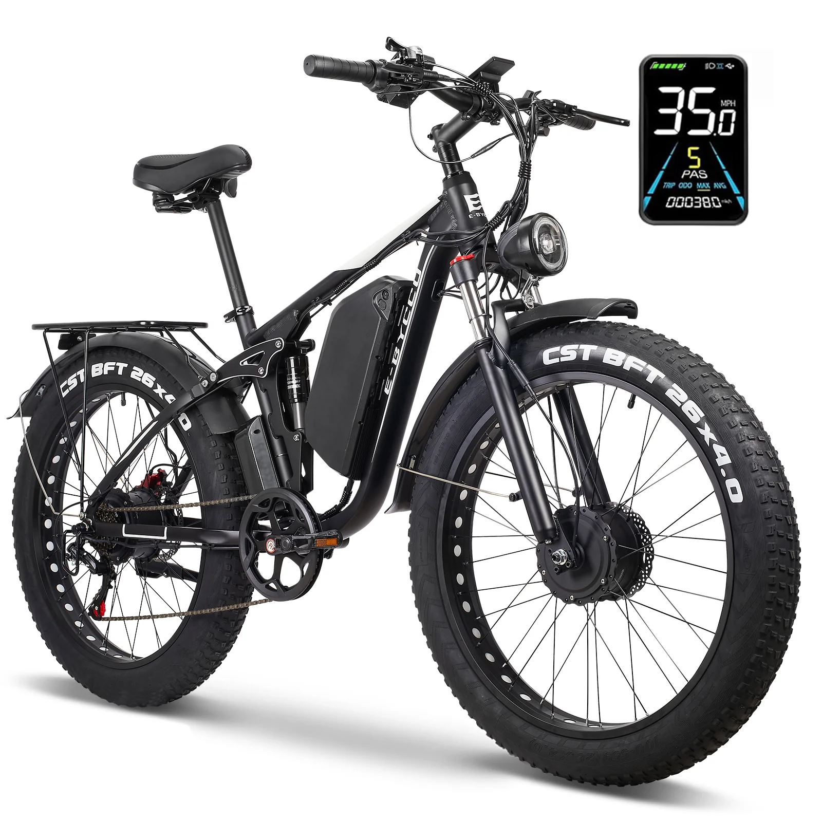 E·BYCCO 26'' EB7PRO Dual Motor 4000W Peak 5000W 52V 32Ah Adult Electric Bike