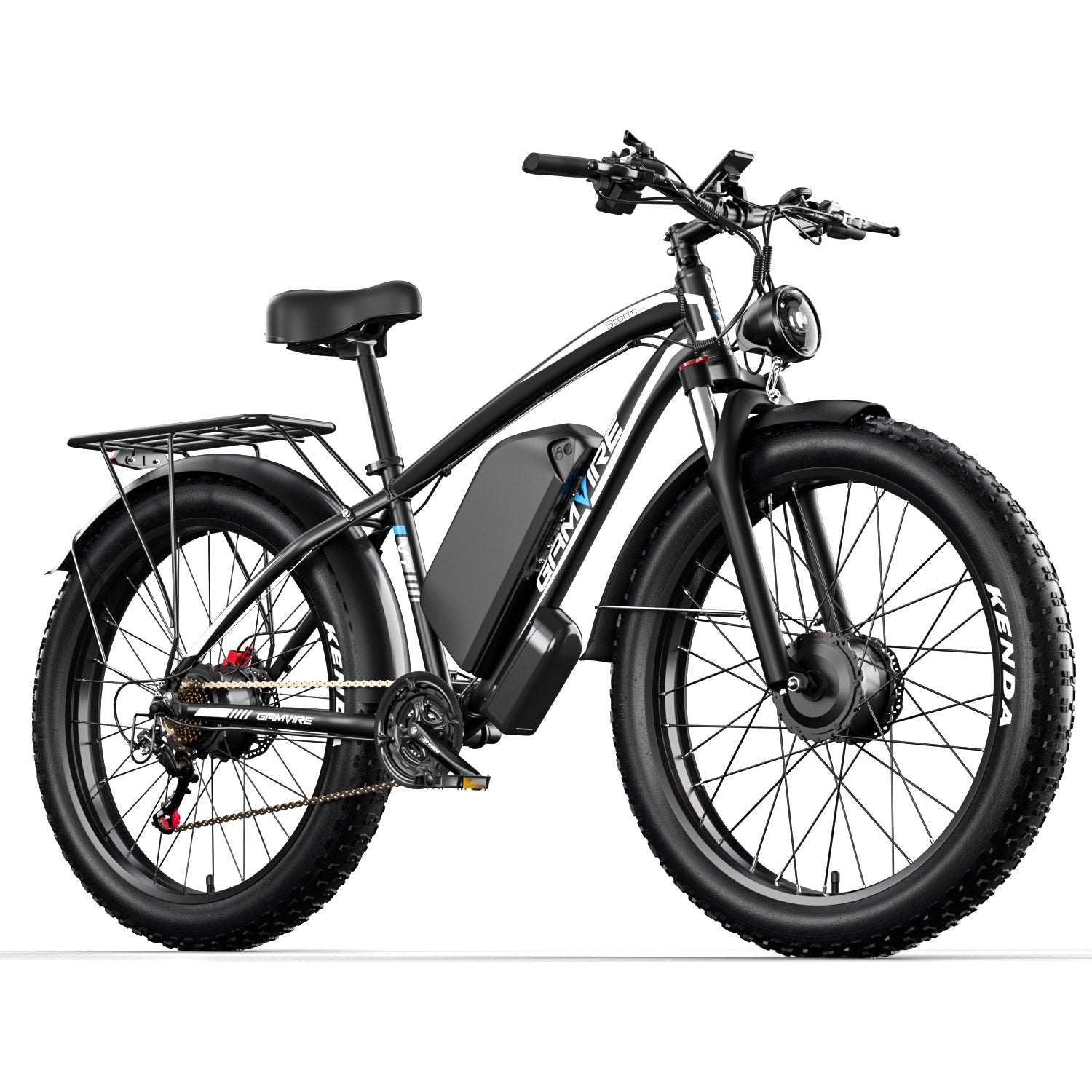 E·BYCCO&GAMVIRE 24" V7PRO Dual Motors 4000W Peak 5000W 52V 32AH Long Distance Electric Bike