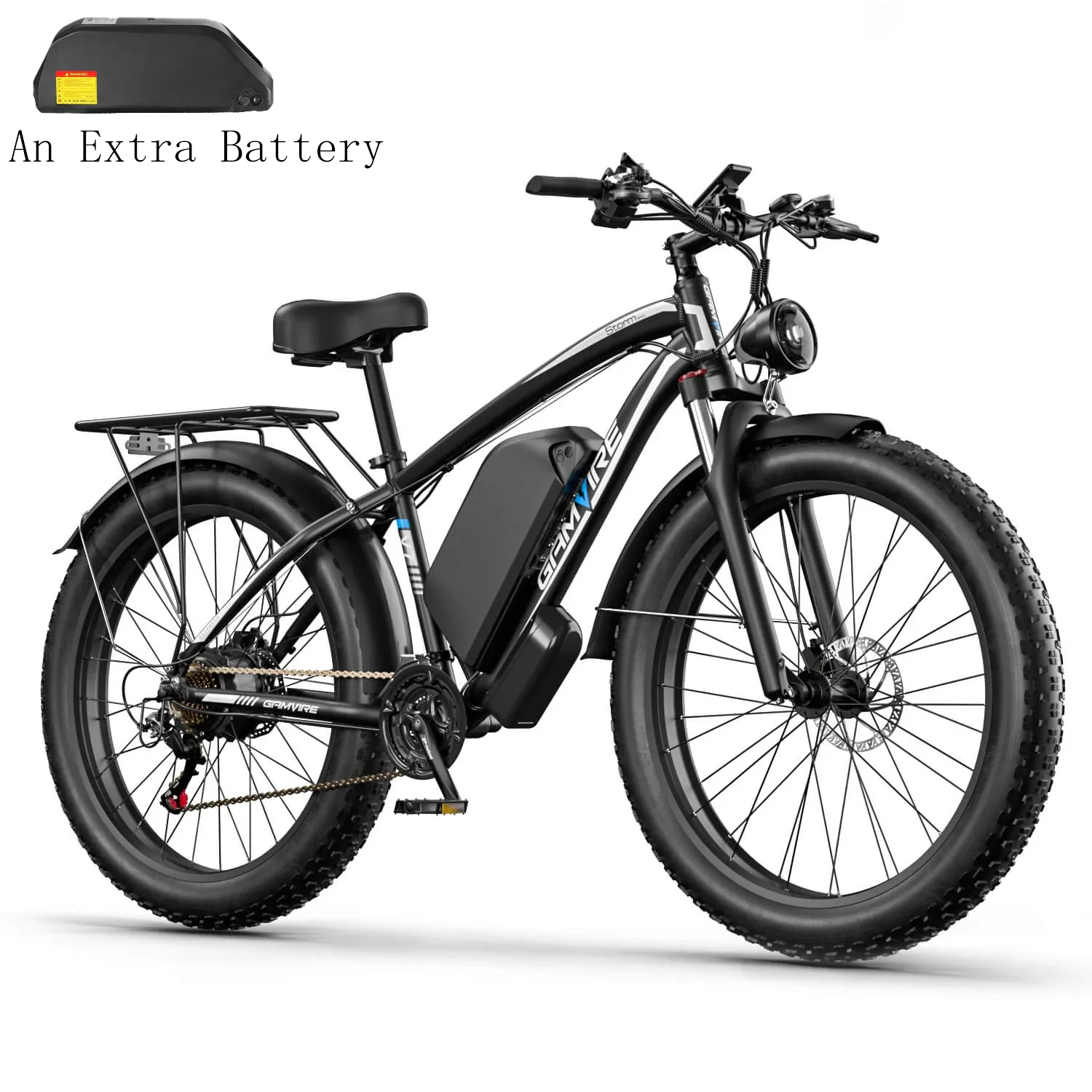 E·BYCCO&GAMVIRE 24''/26'' V7 Long Range Electric Bike Peak 2000W/2500W 52V 19.2Ah/32Ah