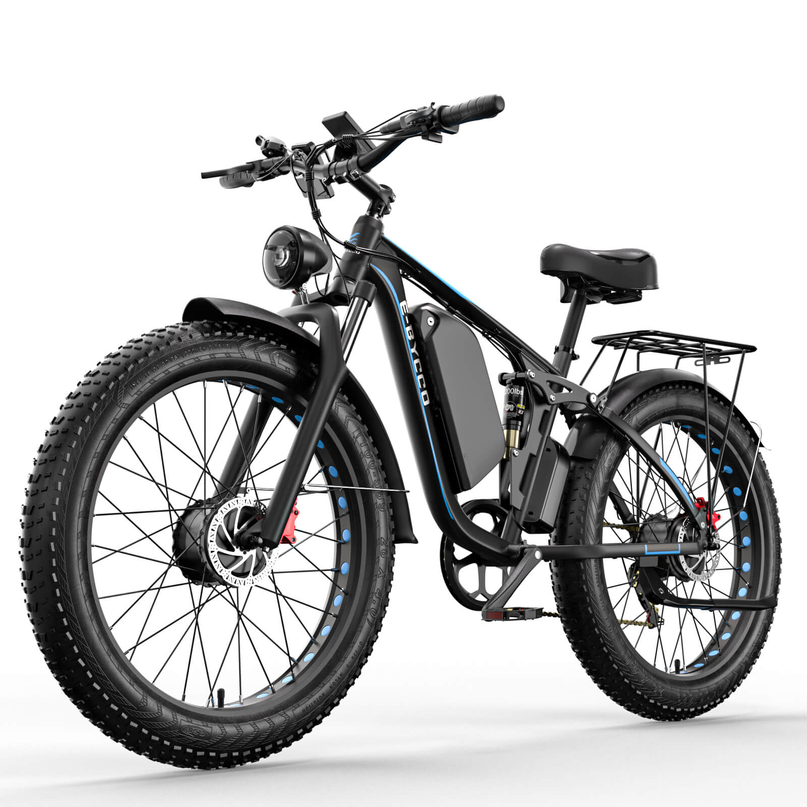 E·Bycco 26"EB7PRO Electric Bike 2000W Peak 3000W 52V23Ah Battery