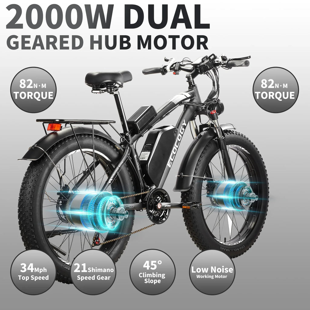 EBYCCO Refurbished G7 26" 2000W Peak 3000W Electric Bike 52V23Ah