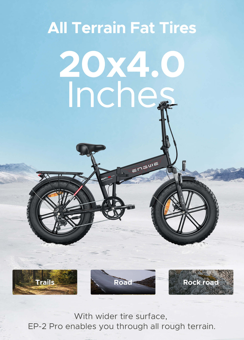 EP-2 Pro 120 km Range Max Speed 25 km/h Front Suspension Foldable E-bike