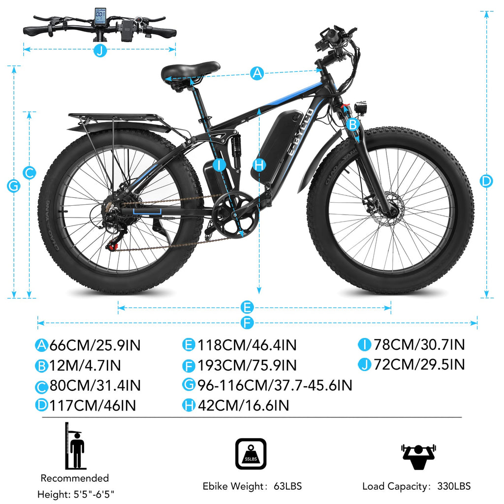 Refurbished 26" EB7 Used Electric Bike 750W Motor 48V Battery