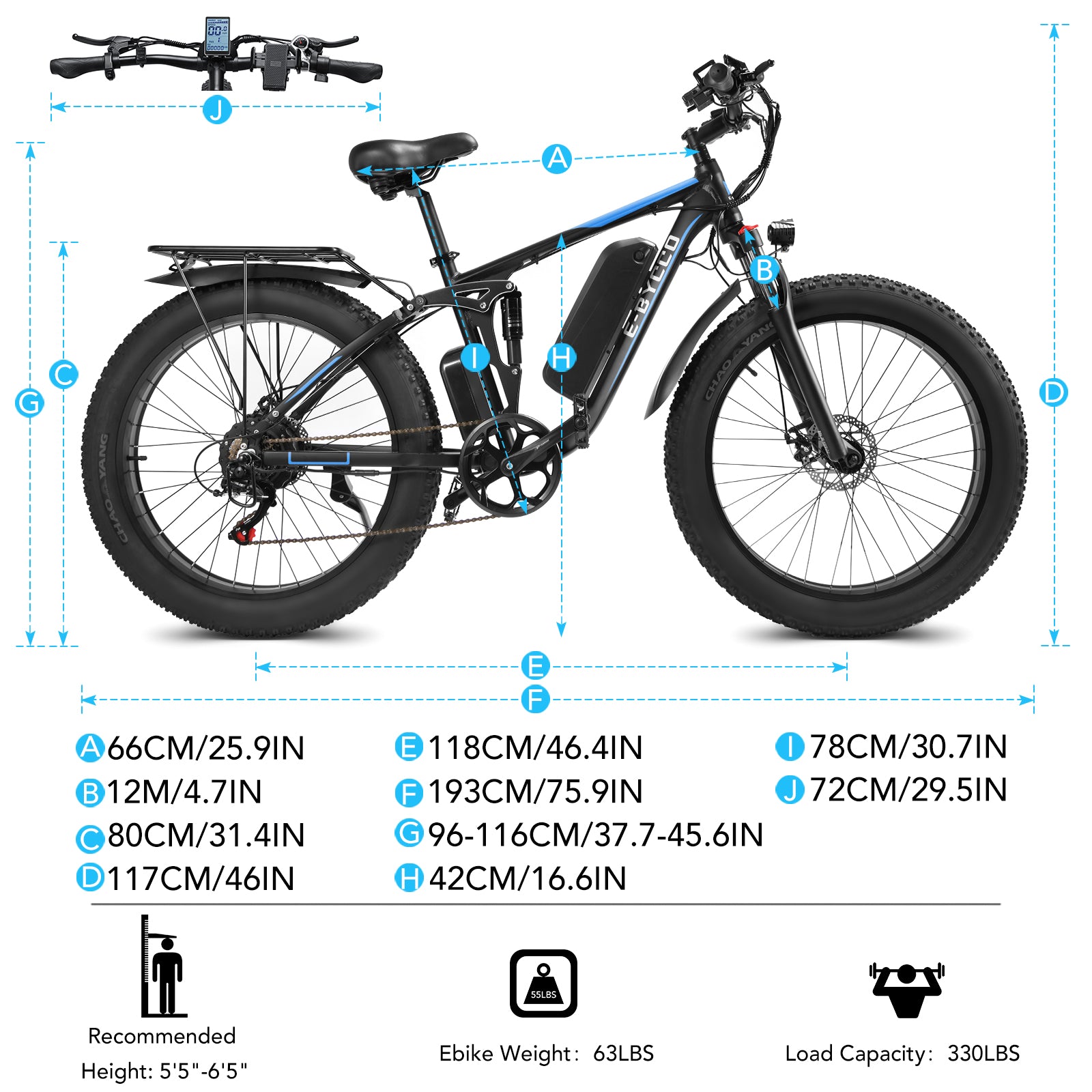 Refurbished 26" EB7 Used Electric Bike 750W Motor 48V Battery