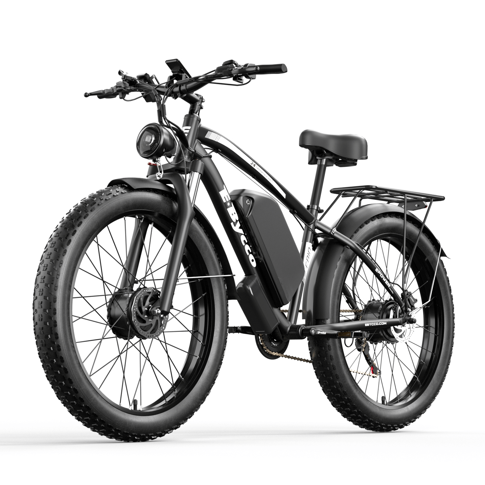 E·BYCCO 24'' EB10 Peak 5000W 52V 32Ah Dual Motors Electric Bike for Women and Men