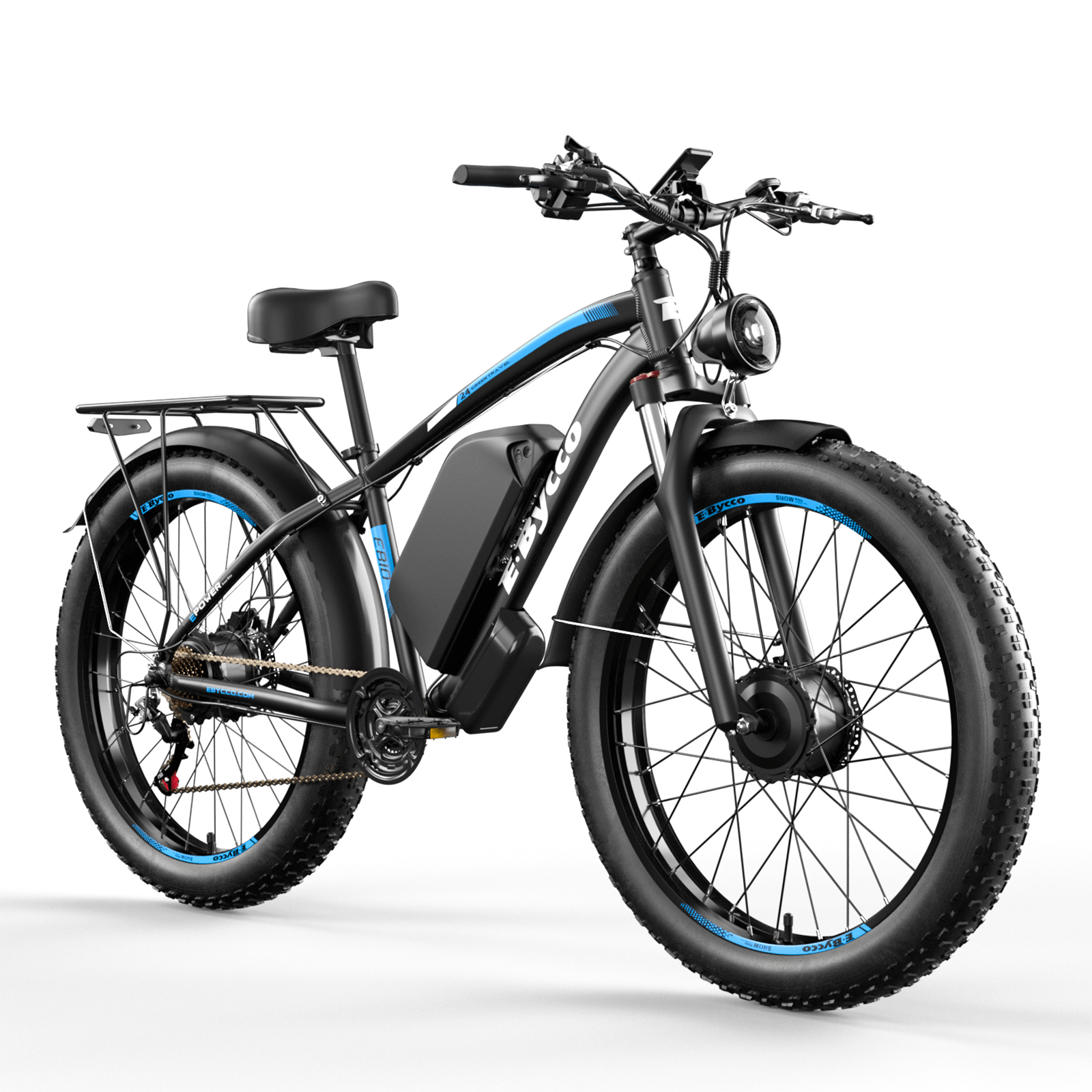 E·BYCCO 24'' EB10 Peak 5000W 52V 32Ah Dual Motors Electric Bike for Women and Men