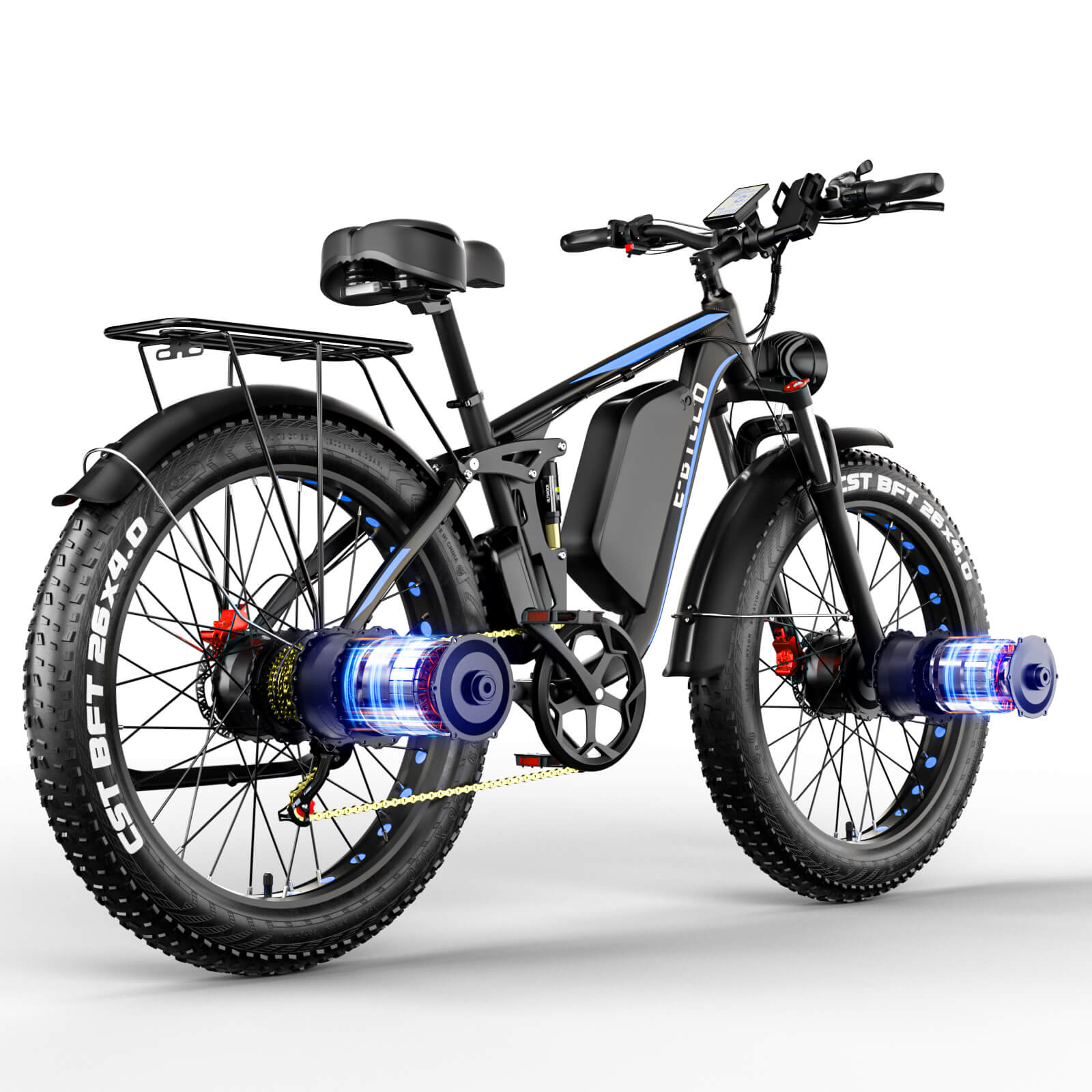 E·Bycco 26"EB7PRO Electric Bike 2000W Peak 3000W 52V23Ah Battery