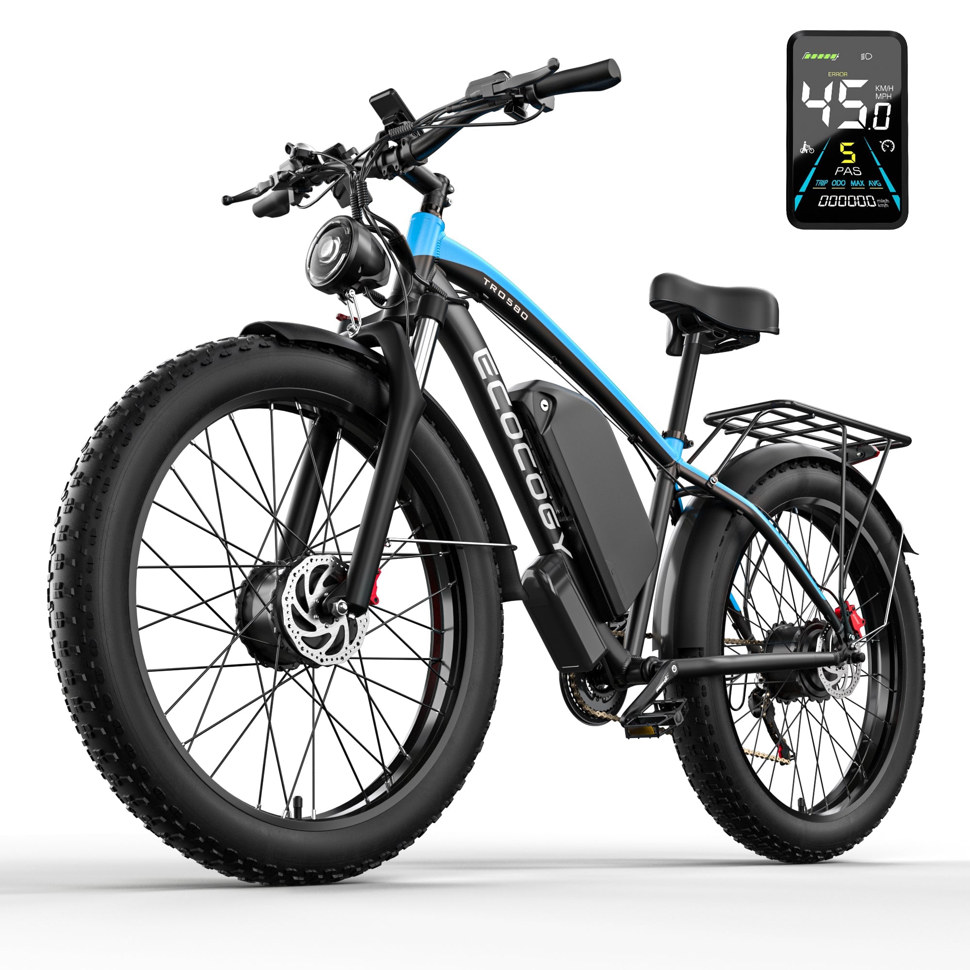 E·BYCCO 26'' G7 4000W Peak 5000W 52V 32Ah Dual Motors Fast Electric Bike