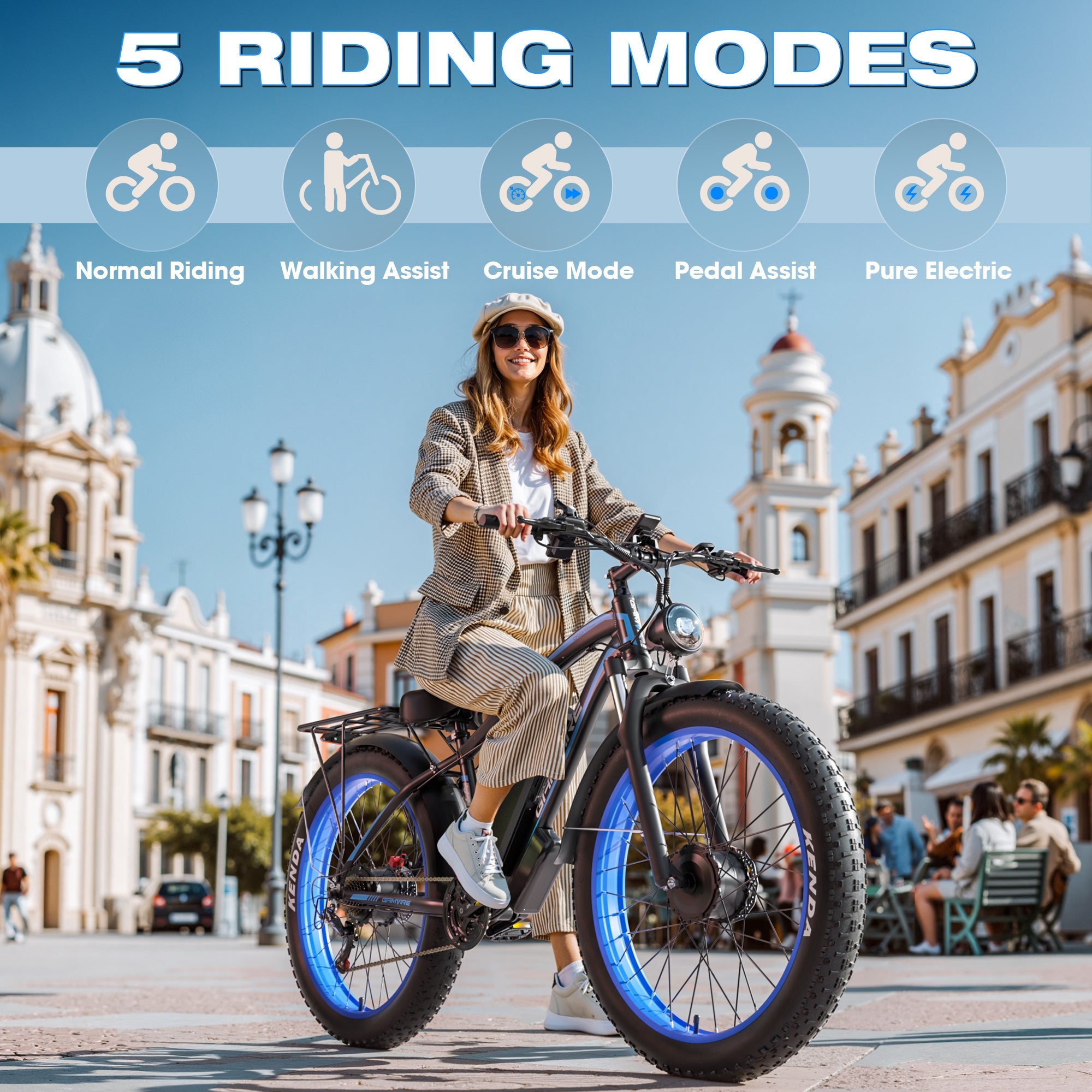 E·BYCCO&GAMVIRE 24" V7PRO Dual Motors 4000W Peak 5000W 52V 32AH Long Distance Electric Bike