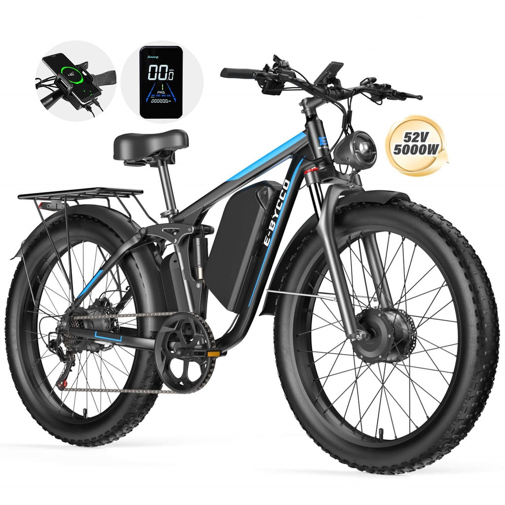 E·BYCCO 24" EB7PRO Dual Motor 4000W Peak 5000W 52V 32Ah Lightweight Electric Bike
